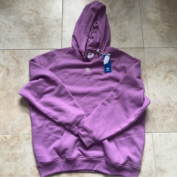 Adidas Purple Oversized Hoodie Sweatshirt NWT - Picture 6 of 7